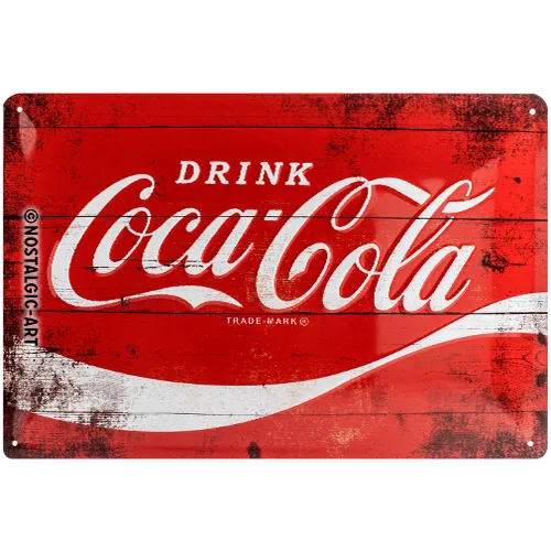 Nostalgic-Art Blechschild Coca Cola - Red Wave, 20x30 cm
