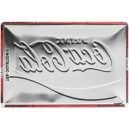 Nostalgic-Art Blechschild Coca Cola - Red Wave, 20x30 cm, Rückseite