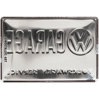 Nostalgic-Art Blechschild VW Garage, 20x30 cm, Rückseite