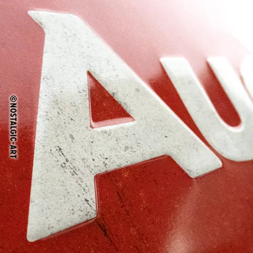 Nostalgic-Art Blechschild Audi Red Shine, 20x30 cm, Prägung im Detail