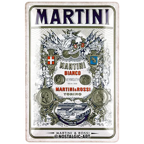 Nostalgic-Art Blechschild Martini Bianco Vermouth, 20x30 cm