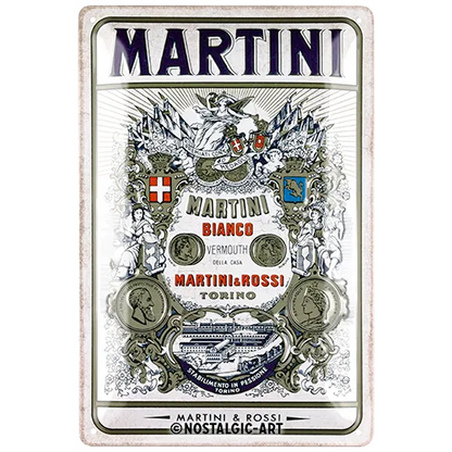 Nostalgic-Art Blechschild Martini Bianco Vermouth, 20x30 cm