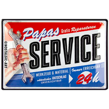 Nostalgic-Art Blechschild Papas Service, 20x30 cm