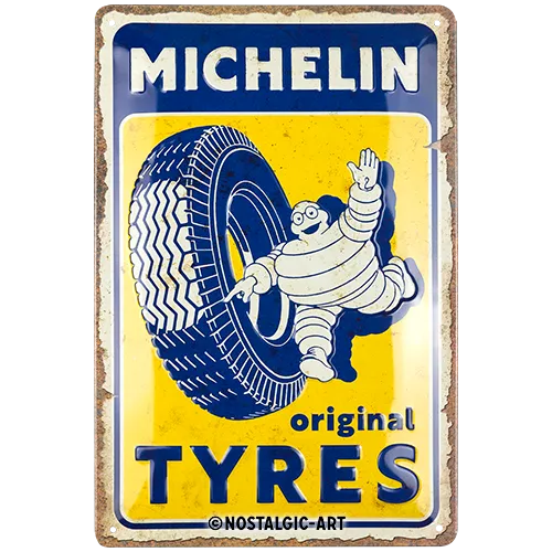 Nostalgic-Art Blechschild Michelin Tyres, 20x30 cm