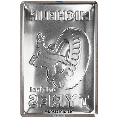 Nostalgic-Art Blechschild Michelin Tyres, 20x30 cm, Rückseite