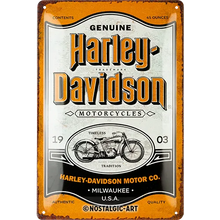 Nostalgic-Art Blechschild Harley-Davidson Genuine Motorcycles, 20x30 cm
