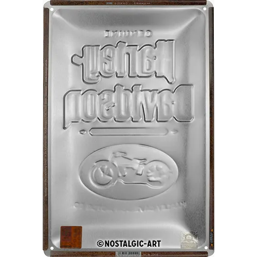 Nostalgic-Art Blechschild Harley-Davidson Genuine Motorcycles, 20x30 cm, RÜckseite