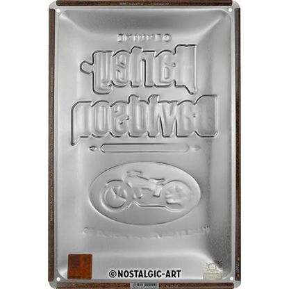 Nostalgic-Art Blechschild Harley-Davidson Genuine Motorcycles, 20x30 cm, RÜckseite