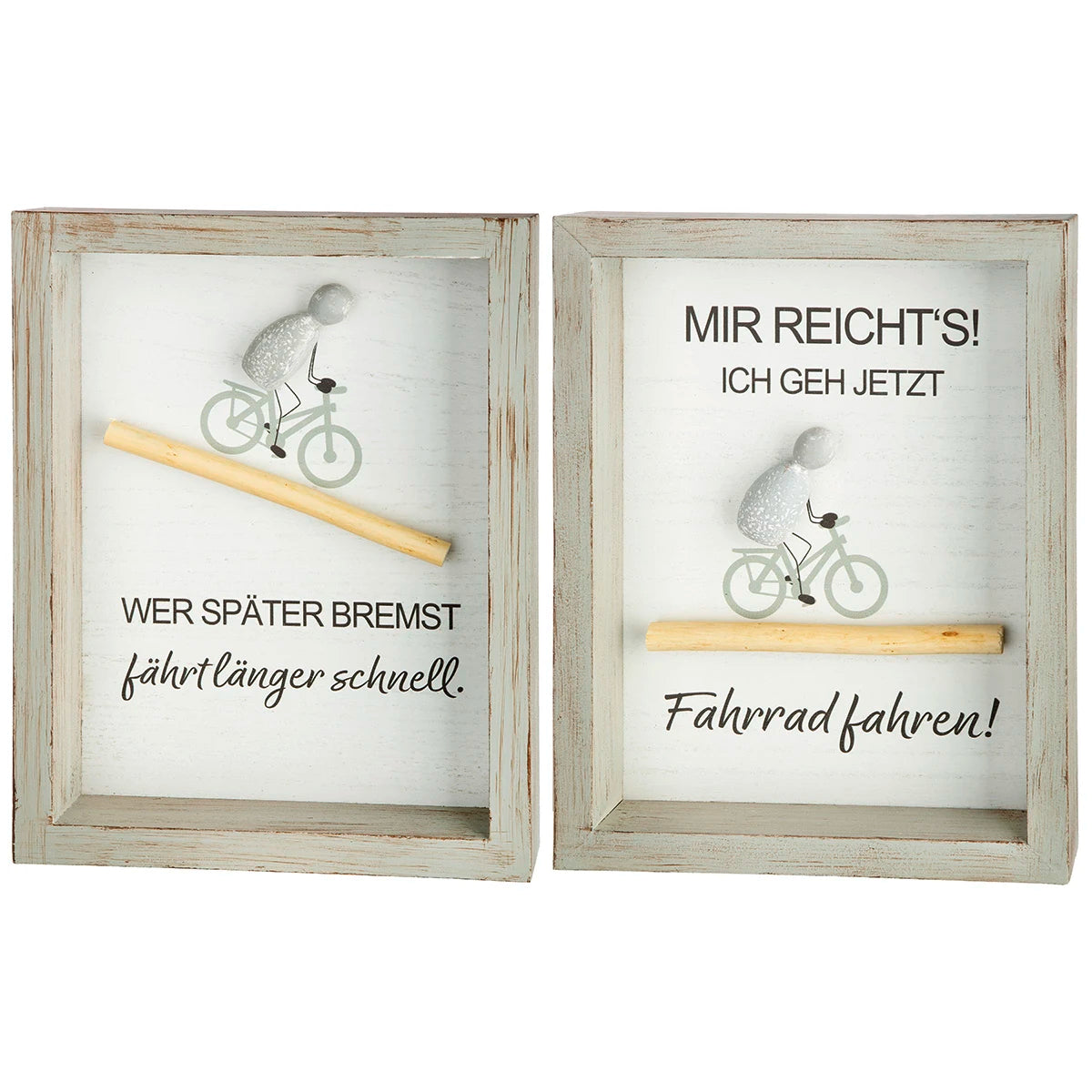 Steinbild „Fahrradliebe“ mit Spruch