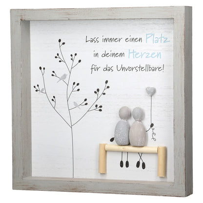 Steinbild „Moments“ mit Spruch