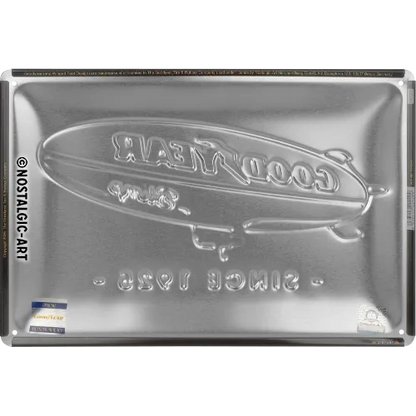 Nostalgic-Art Blechschild Goodyear Blimp, 20x30 cm, Rückseite