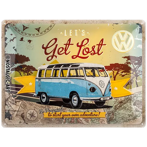 Nostalgic-Art Blechschild VW Bulli Get Lost, 30x40 cm