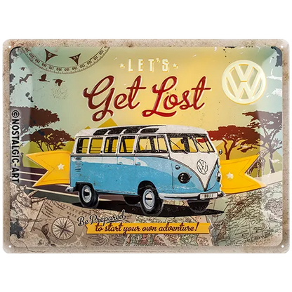 Nostalgic-Art Blechschild VW Bulli Get Lost, 30x40 cm