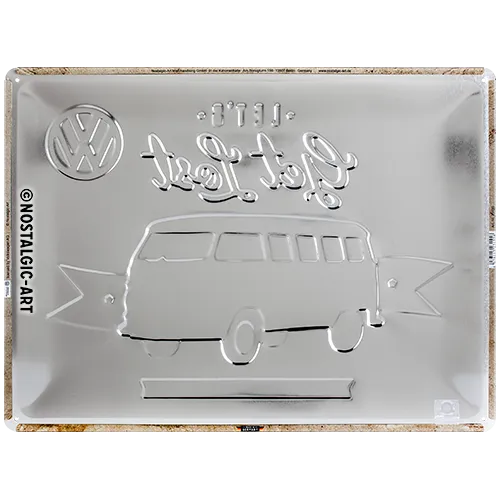 Nostalgic-Art Blechschild VW Bulli Get Lost, 30x40 cm. Rückseite