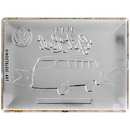 Nostalgic-Art Blechschild VW Bulli Get Lost, 30x40 cm. Rückseite