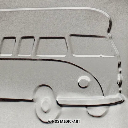 Nostalgic-Art Blechschild VW Bulli Get Away, 30x40 cm, Prägung von der Rückseite aus