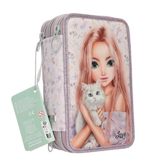 TOPModel 3-Fach Federtasche Blooming Kitty, schräg von vorne