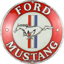 Nostalgic-Art Blechschild Ford Mustang - 3 Stripes Red, Ø 35cm