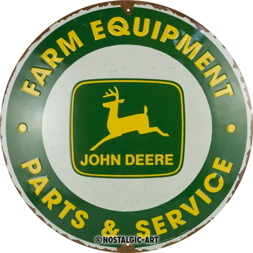 Nostalgic-Art Blechschild John Deere Parts & Service, Ø 35cm