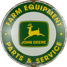 Nostalgic-Art Blechschild John Deere Parts & Service, Ø 35cm