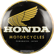 Nostalgic-Art Blechschild Honda MC Motorcycles Gold, Ø 35cm