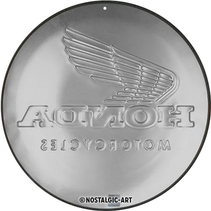 Nostalgic-Art Blechschild Honda MC Motorcycles Gold, Ø 35cm
