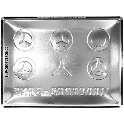 Nostalgic-Art Blechschild Mercedes-Benz Logo Evolution, 30×40 cm