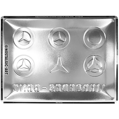 Nostalgic-Art Blechschild Mercedes-Benz Logo Evolution, 30×40 cm