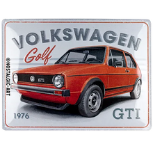 Nostalgic-Art Blechschild VW Golf GTI 1976, 30 x 40 cm