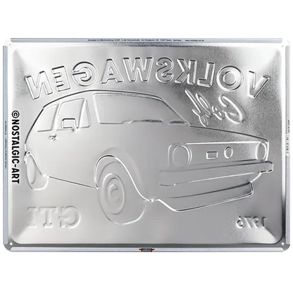 Nostalgic-Art Blechschild VW Golf GTI 1976, 30 x 40 cm