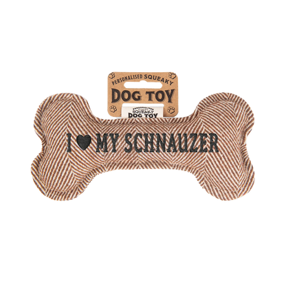 Personalisiertes Hundespielzeug mit Name, Hunderasse oder Spruch, mit Quietschfunktion