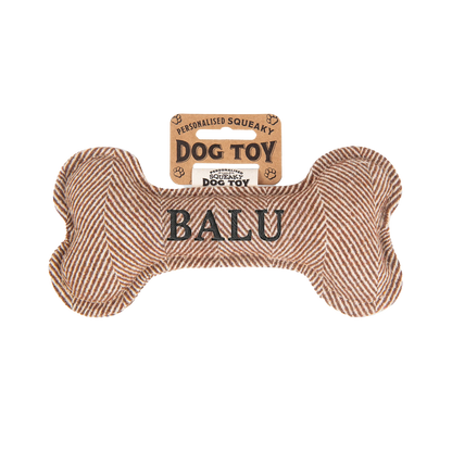 Personalisiertes Hundespielzeug mit Name, Hunderasse oder Spruch, mit Quietschfunktion