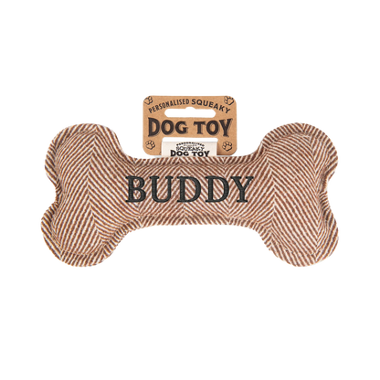 Personalisiertes Hundespielzeug mit Name, Hunderasse oder Spruch, mit Quietschfunktion