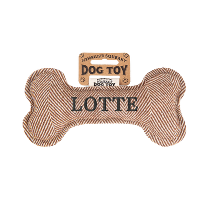Personalisiertes Hundespielzeug mit Name, Hunderasse oder Spruch, mit Quietschfunktion