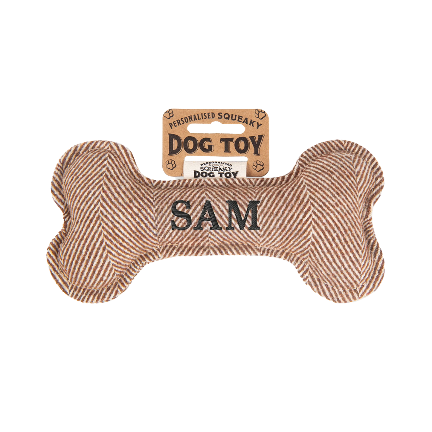 Personalisiertes Hundespielzeug mit Name, Hunderasse oder Spruch, mit Quietschfunktion