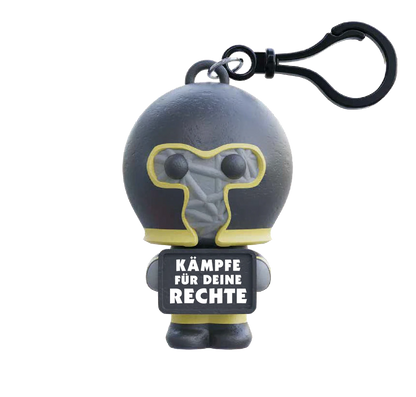 Stresspuppe Anhänger – Antistress Figur mit Spruch oder Bezeichnung in vielen Designs