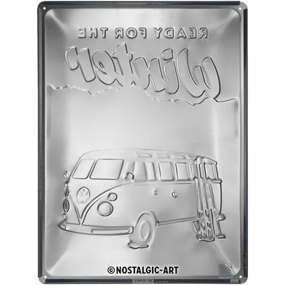 Nostalgic-Art Blechschild VW Bulli Ready for the Winter, 30×40 cm