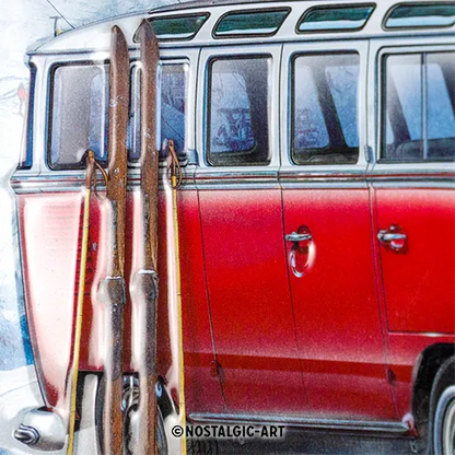 Nostalgic-Art Blechschild VW Bulli Ready for the Winter, 30×40 cm