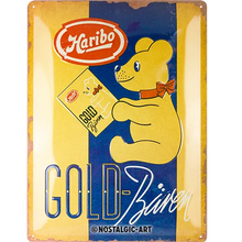 Nostalgic-Art Blechschild HARIBO Goldbären Vintage Gold, 30 x 40 cm