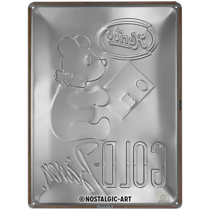 Nostalgic-Art Blechschild HARIBO Goldbären Vintage Gold, 30 x 40 cm