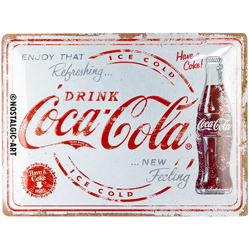 Nostalgic-Art Blechschild Coca-Cola Refreshing New Feeling, 30 x 40 cm