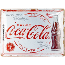Nostalgic-Art Blechschild Coca-Cola Refreshing New Feeling, 30 x 40 cm