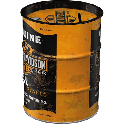 Nostalgic-Art Spardose Ölfass Harley-Davidson Genuine Oil