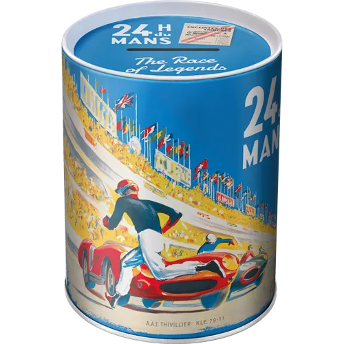 Nostalgic-Art Spardose 24h Le Mans Racing Poster Blue