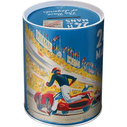 Nostalgic-Art Spardose 24h Le Mans Racing Poster Blue