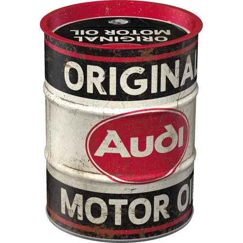 Nostalgic-Art Spardose Ölfass Audi Original Motor Oil