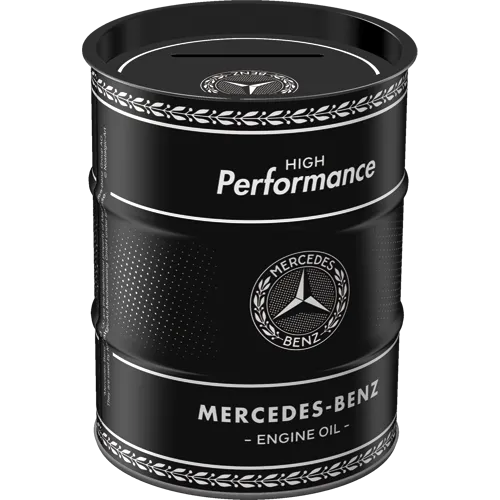 Nostalgic-Art Spardose Ölfass Mercedes-Benz Engine Oil