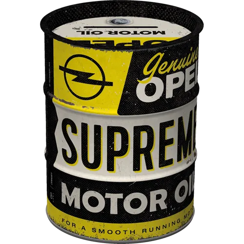 Nostalgic-Art Spardose Ölfass Opel Supreme Motor Oil