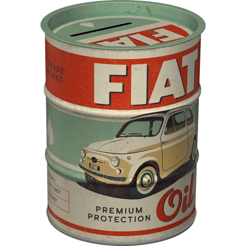 Nostalgic-Art Spardose Ölfass Fiat Premium Protection Oil