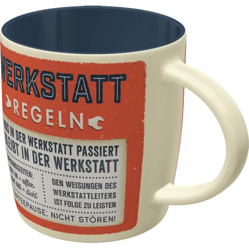 Nostalgic-Art Tasse Werkstattregeln